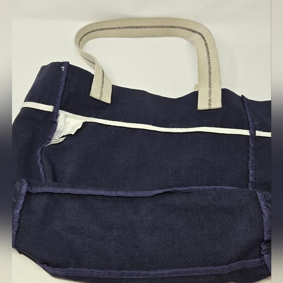 DISNEY PARKS WDW NAVY BLUE CANVAS TOTE BAG MICKEY MOUSE & PARIS BAG LOT 3 TRAVEL - Picture 12 of 16